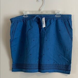 Blue Patterned Shorts